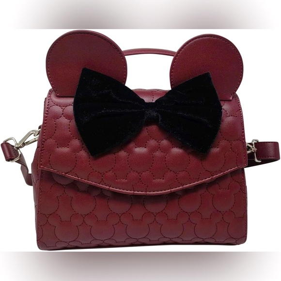 Loungefly Minnie Mouse Crossbody Satchel Quilted Bag - NWT - Picture 11 of 12
